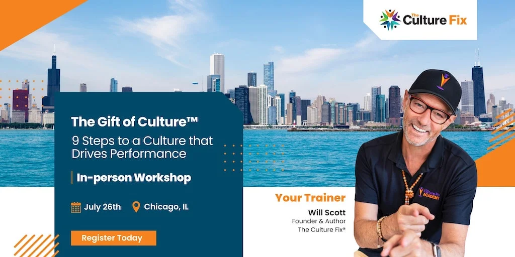 The Gift of Culture workshop graphic featuring Will Scott and the Chicago skyline.