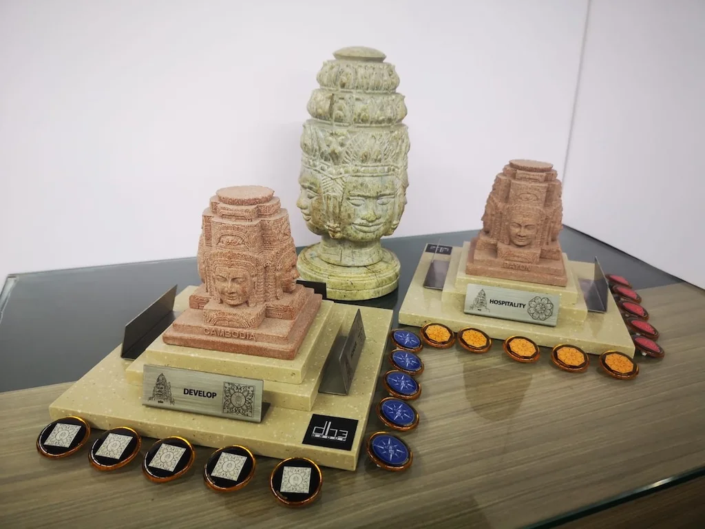 Three-dimensional models of DH3 Group’s culture chart symbols.