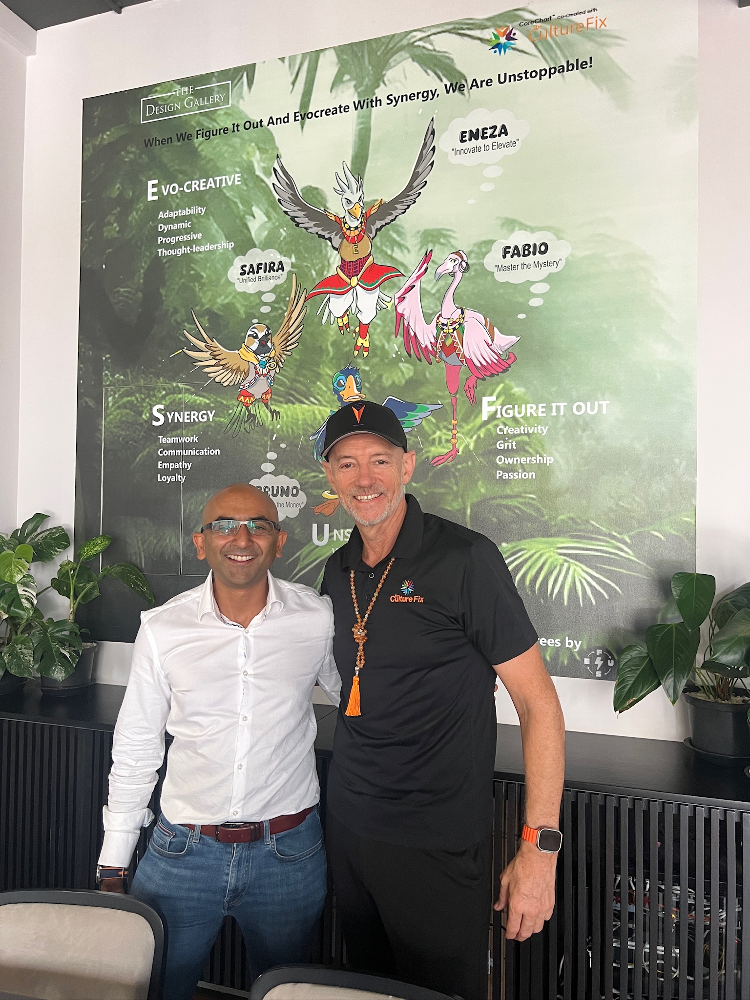 Will Scott with the Design Gallery founder beside their CoreChart